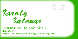 karoly kalamar business card